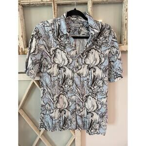 Estivaneli men’s size medium linen and cotton blend button down shirt